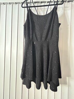 Women's HR Homrain Black Sparkle Skater Dress Size XXL NWT